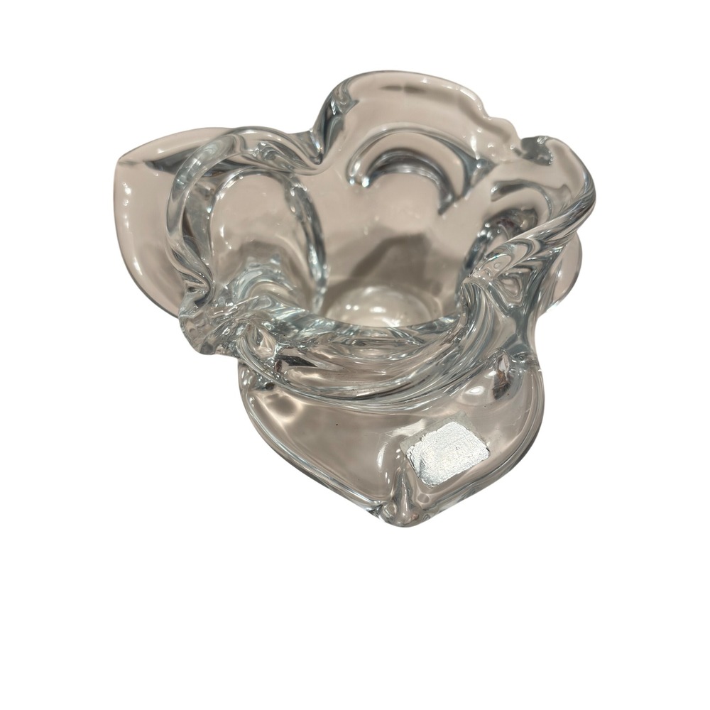Elegant Lead blend Clear Glass Candy Dish Bowl Trinket Holder‎ Decorative